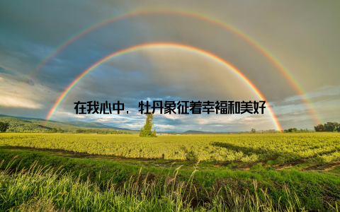 在我心中, 牡丹象征着幸福和美好