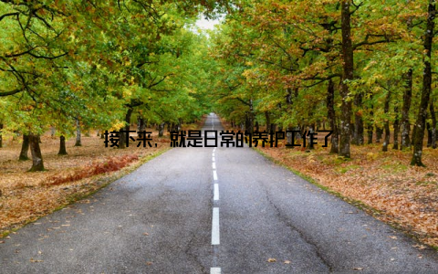 接下来, 就是日常的养护工作了