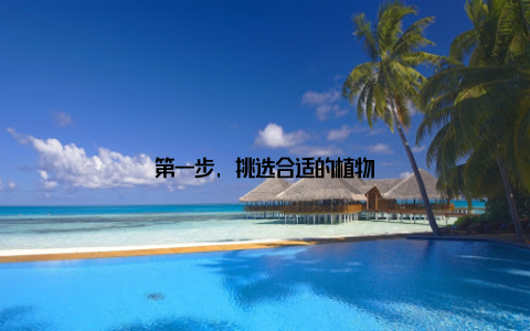 第一步, 挑选合适的植物